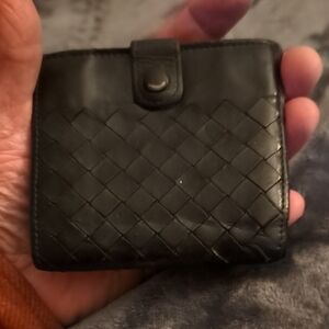 Bottega Veneta Black Intrecciato Leather Wallet